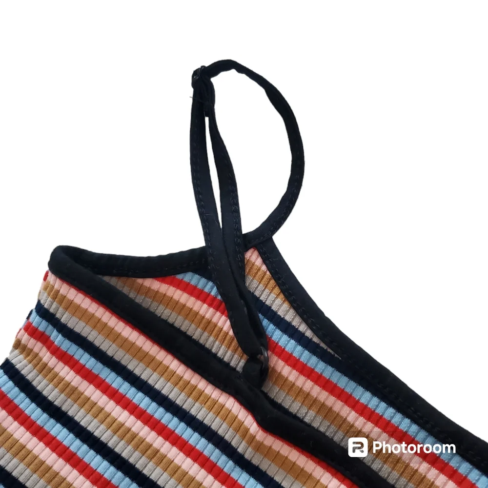 Shein Girls Cami Multicolor Crop Tops (2) Bundle Size‎ 28